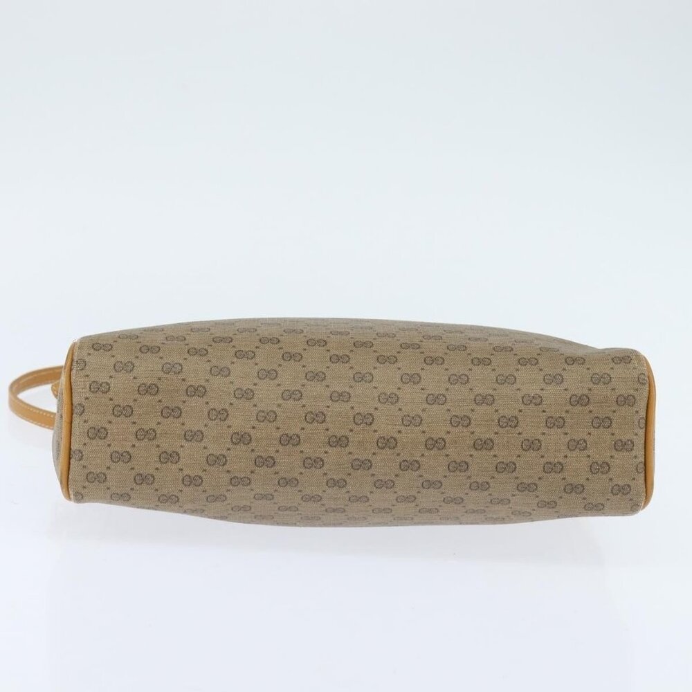 Authentic GUCCI Micro GG Supreme Shoulder Bag PVC Beige Gold 007 39 0014 - Picture 12 of 16